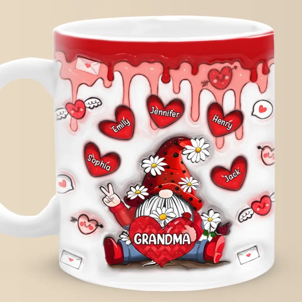 Mommy Knows A Lot But Grandma Knows Everything - Family Personalized Custom 3D Inflated Effect Printed Mug - Gift For Grandma