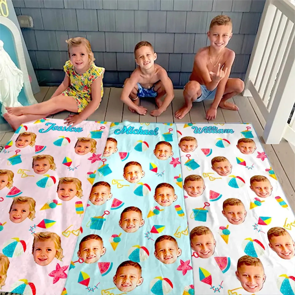 Custom Photo This Summer Is Special And Unforgettable - Family Personalized Custom Beach Towel - Summer Vacation Gift For Family Members