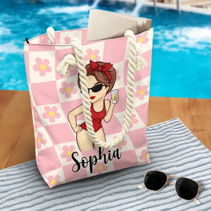 Cheers For The Summer - Bestie Personalized Custom Beach Bag - Summer Vacation Gift For Best Friends, BFF, Sisters