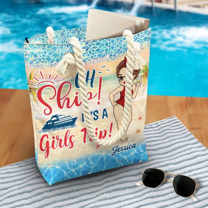 It's A Girls Trip! - Bestie Personalized Custom Beach Bag - Summer Vacation Gift For Best Friends, BFF, Sisters