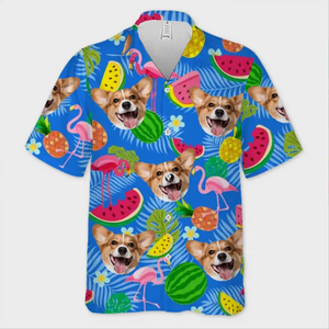 Custom Photo This Summer Is More Special And Stylish - Dog & Cat Personalized Custom Unisex Tropical Hawaiian Aloha Shirt - Summer Vacation Gift, Gift For Pet Owners, Pet Lovers