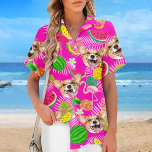 Custom Photo This Summer Is More Special And Stylish - Dog & Cat Personalized Custom Unisex Tropical Hawaiian Aloha Shirt - Summer Vacation Gift, Gift For Pet Owners, Pet Lovers