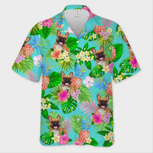 Custom Photo Running Towards The Sun - Dog & Cat Personalized Custom Unisex Tropical Hawaiian Aloha Shirt - Summer Vacation Gift, Gift For Pet Owners, Pet Lovers