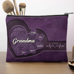 Becoming A Grandmother Is Wonderful - Family Personalized Custom Cosmetic Bag - Gift For Mom, Grandma