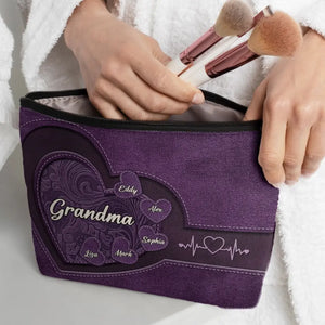 Becoming A Grandmother Is Wonderful - Family Personalized Custom Cosmetic Bag - Gift For Mom, Grandma