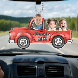 Custom Photo Miles Are Better With Family - Family Personalized Custom Car Ornament - Acrylic Custom Shaped - Gift For Family Members