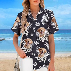 Custom Photo Life Is Short, Take The Beach Trip - Dog & Cat Personalized Custom Unisex Tropical Hawaiian Aloha Shirt - Summer Vacation Gift, Gift For Pet Owners, Pet Lovers