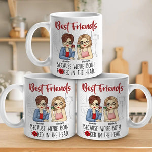 Happiness Looks Good On Us - Bestie Personalized Custom Mug - Gift For Best Friends, BFF, Sisters