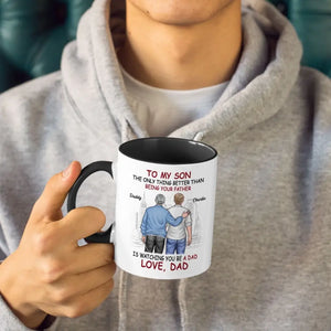 Proud Of You - Family Personalized Custom Mug - Father's Day, Gift For Son