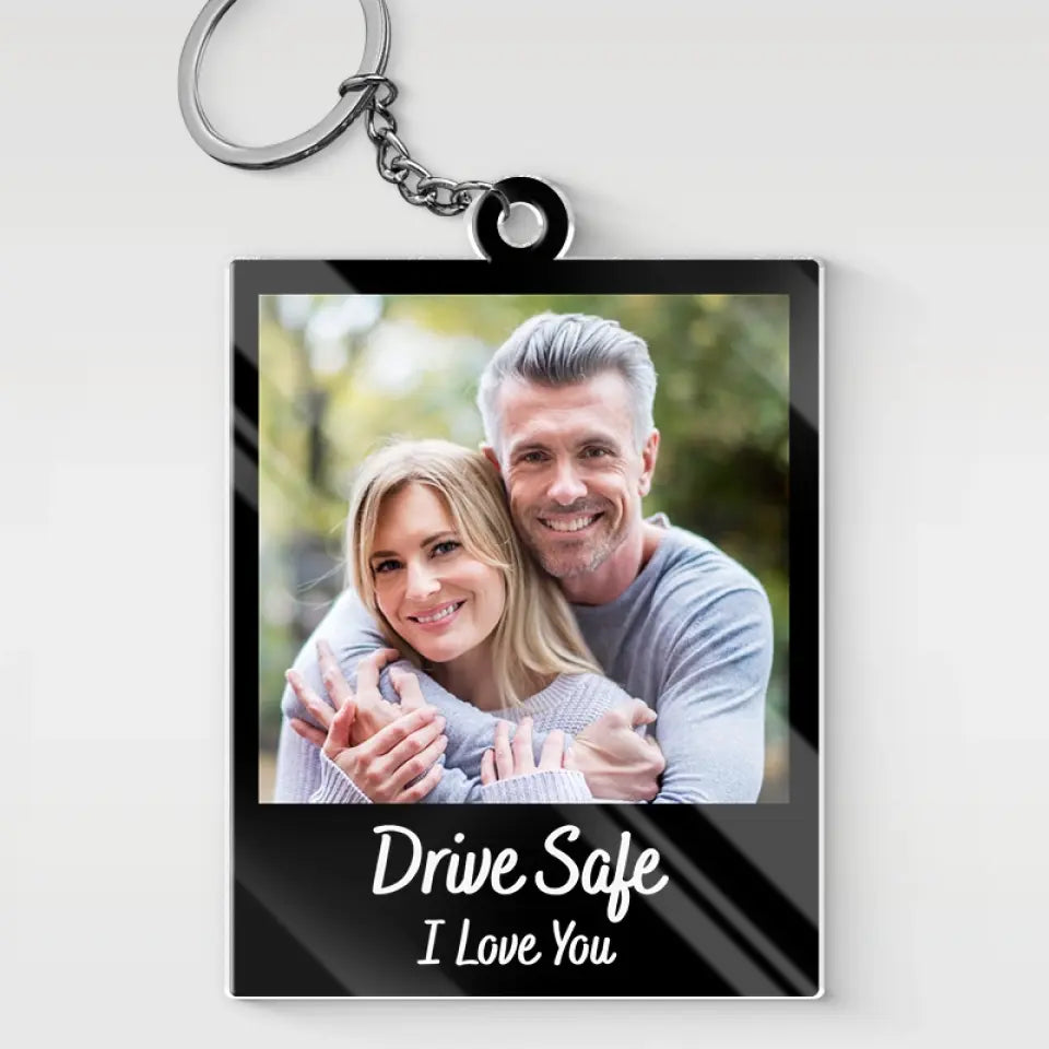 Custom Photo Love Is The Beauty Of The Soul - Couple Personalized Custom Shaped Acrylic Keychain - Gift For Husband Wife, Anniversary