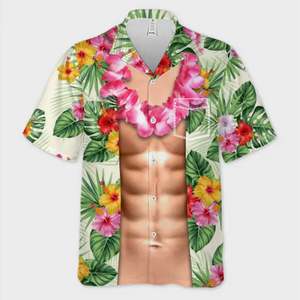 I Have Abs, They're Just In Hibernation - Family Personalized Custom Unisex Tropical Hawaiian Aloha Shirt - Summer Vacation Gift For Family Members