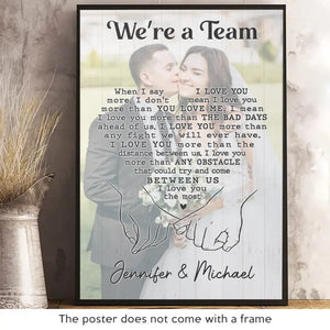 Custom Photo I Love You The Most - Couple Personalized Custom Vertical Poster - Gift For Husband Wife, Anniversary