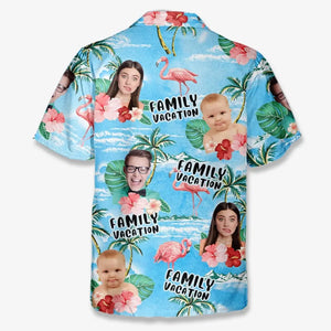 Custom Photo We Are Ready For Our Family Trip - Family Personalized Custom Unisex Tropical Hawaiian Aloha Shirt - Summer Vacation Gift For Family Members