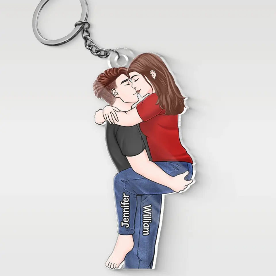 You Are Part Of My Existence, Part Of Myself - Couple Personalized Custom Shaped Acrylic Keychain - Gift For Husband Wife, Anniversary