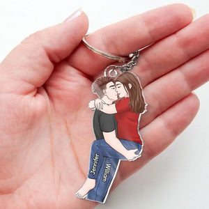 You Are Part Of My Existence, Part Of Myself - Couple Personalized Custom Shaped Acrylic Keychain - Gift For Husband Wife, Anniversary