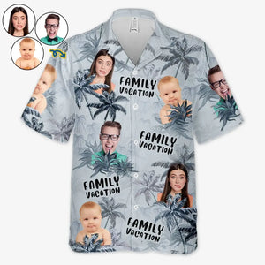 Custom Photo We Enjoy Every Moment - Family Personalized Custom Unisex Tropical Hawaiian Aloha Shirt - Summer Vacation Gift For Family Members