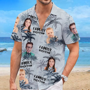 Custom Photo We Enjoy Every Moment - Family Personalized Custom Unisex Tropical Hawaiian Aloha Shirt - Summer Vacation Gift For Family Members