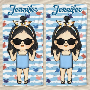 It’s Summer And Time For Wandering - Family Personalized Custom Beach Towel - Summer Vacation Gift, Birthday Pool Party Gift For Family Members