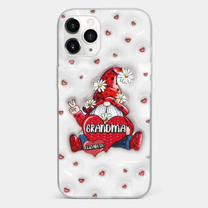 A Mother's Love Knows No Bounds - Family Personalized Custom 3D Inflated Effect Printed Clear Phone Case - Gift For Mom, Grandma