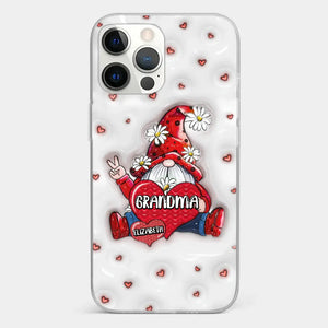 A Mother's Love Knows No Bounds - Family Personalized Custom 3D Inflated Effect Printed Clear Phone Case - Gift For Mom, Grandma