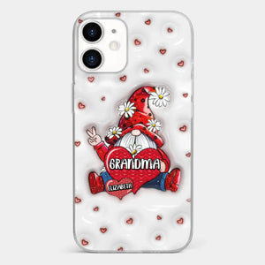 A Mother's Love Knows No Bounds - Family Personalized Custom 3D Inflated Effect Printed Clear Phone Case - Gift For Mom, Grandma