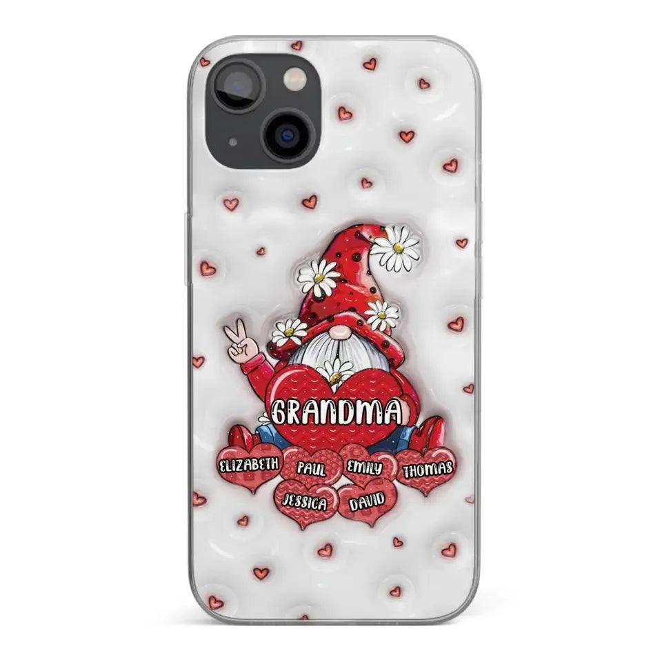 A Mother's Love Knows No Bounds - Family Personalized Custom 3D Inflated Effect Printed Clear Phone Case - Gift For Mom, Grandma