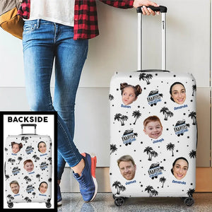 Custom Photo Making Memories One Trip At A Time - Family Personalized Custom Luggage Cover - Summer Vacation Gift For Family Members