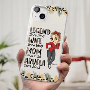 Promoted To Great Grandma - Family Personalized Custom Clear Phone Case - Gift For Mom, Grandma