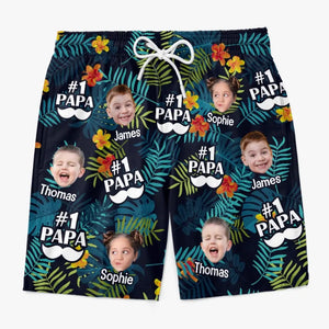 Custom Photo I Love You, Daddy - Family Personalized Custom Tropical Hawaiian Aloha Men Beach Shorts - Summer Vacation Gift For Dad, Grandpa