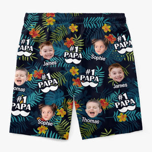 Custom Photo I Love You, Daddy - Family Personalized Custom Tropical Hawaiian Aloha Men Beach Shorts - Summer Vacation Gift For Dad, Grandpa