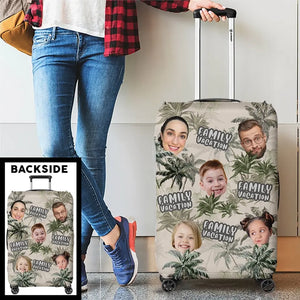 Custom Photo Family Trip Makes The Dream Trip - Family Personalized Custom Luggage Cover - Summer Vacation Gift For Family Members