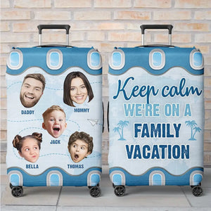 Custom Photo Let's Get On The Family Vacation - Family Personalized Custom Luggage Cover - Summer Vacation Gift For Family Members