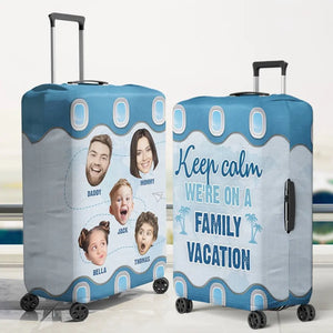 Custom Photo Let's Get On The Family Vacation - Family Personalized Custom Luggage Cover - Summer Vacation Gift For Family Members