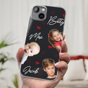 Custom Photo Love You So Much - Family Personalized Custom Clear Phone Case - Gift For Mom, Grandma