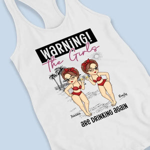 Girls Trip In Process - Bestie Personalized Custom Racer Back Tank Top - Gift For Best Friends, BFF, Sisters