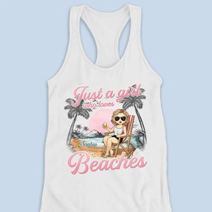 No One Likes A Shady Beach - Bestie Personalized Custom Racer Back Tank Top - Gift For Best Friends, BFF, Sisters