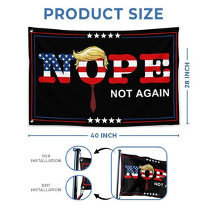 Nope, Not Trump Again, Disapprove Trump - America US Elections Horizontal House Flag