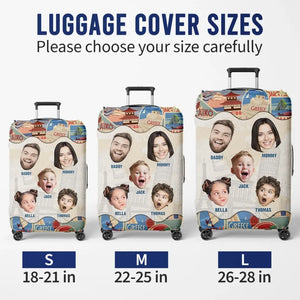 Custom Photo Every Mile, A New Memory - Family Personalized Custom Luggage Cover - Summer Vacation Gift For Family Members