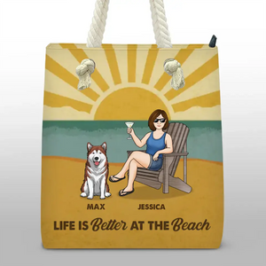 Best Dog Mom Ever - Dog Personalized Custom Beach Bag - Summer Vacation Gift For Pet Owners, Pet Lovers