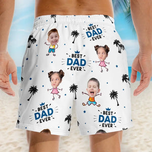 Custom Photo We Host The Sun Party - Family Personalized Custom Tropical Hawaiian Aloha Men Beach Shorts - Summer Vacation Gift For Dad, Grandpa