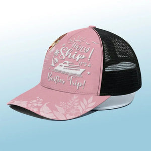 It's A Girls Trip! - Bestie Personalized Custom Mesh-back Baseball Cap, Baseball Trucker Cap - Summer Vacation Gift For Best Friends, BFF, Sisters