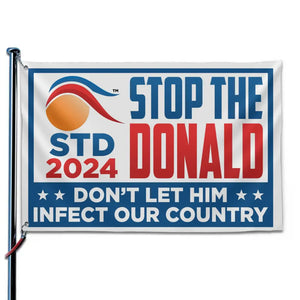 Stop The Donald 2024, Stop Trump - America US Elections Horizontal House Flag