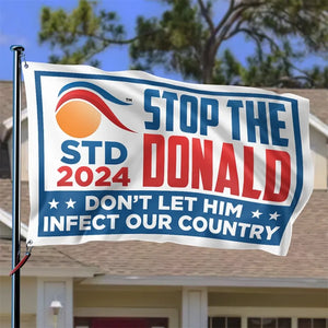 Stop The Donald 2024, Stop Trump - America US Elections Horizontal House Flag