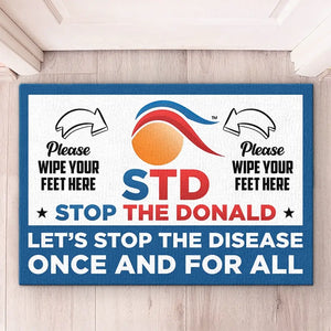 Stop The Donald, STD, Stop Trump - America US Elections Home Decor Decorative Mat