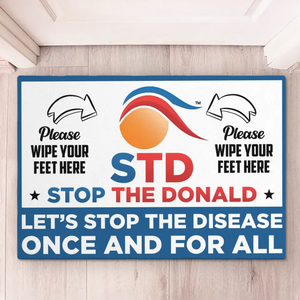 Stop The Donald, STD, Stop Trump - America US Elections Home Decor Decorative Mat