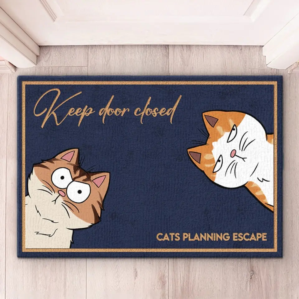 Wake Me Up When The Food Is Ready - Cat Personalized Custom Home Decor Decorative Mat - House Warming Gift For Pet Lovers, Pet Owners