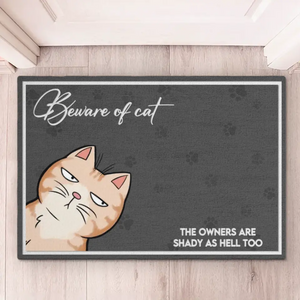 Our Love Is Purr-fect - Dog & Cat Personalized Custom Home Decor Decorative Mat - House Warming Gift For Pet Lovers, Pet Owners