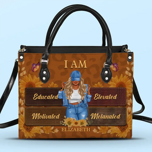 This Is Who I Am - Bestie Personalized Custom Leather Handbag - Gift For Best Friends, BFF, Sisters