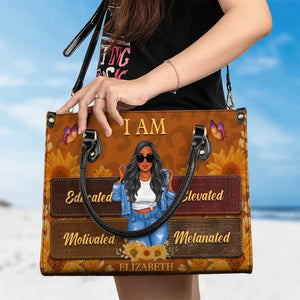 This Is Who I Am - Bestie Personalized Custom Leather Handbag - Gift For Best Friends, BFF, Sisters