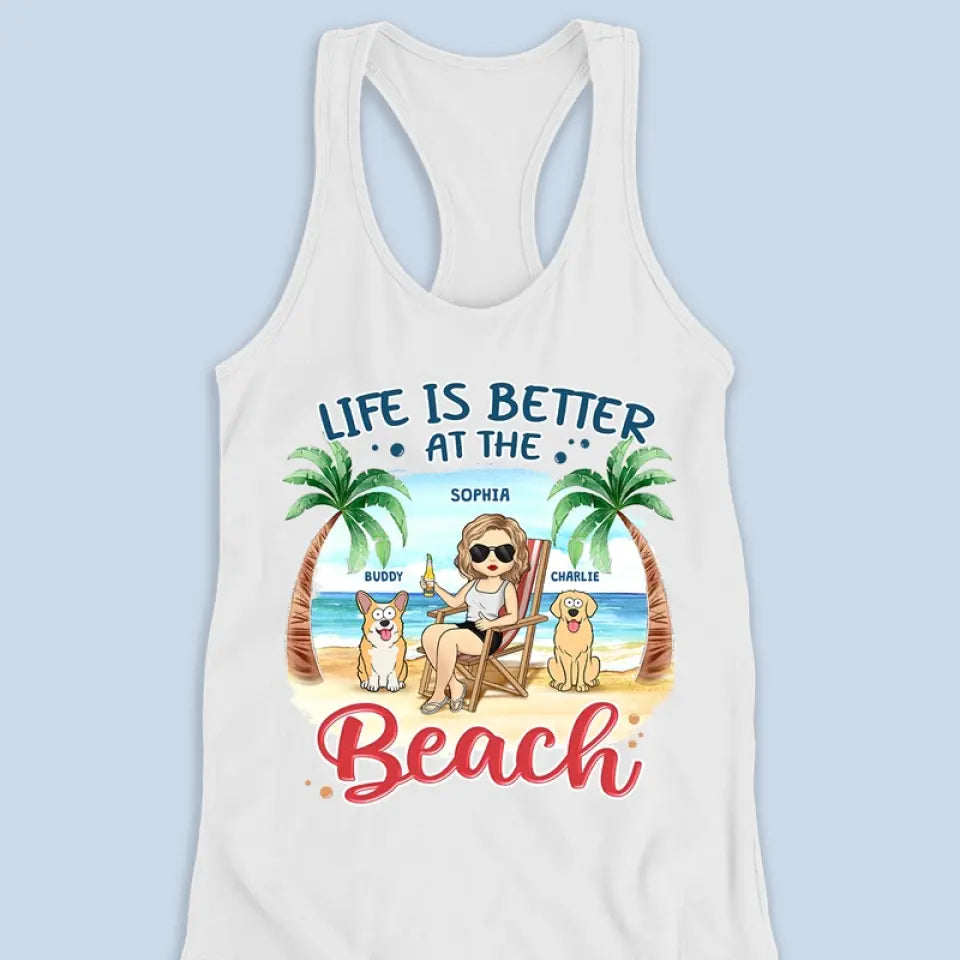 Summer Is Calling Us - Dog Personalized Custom Racer Back Tank Top - Gift For Pet Owners, Pet Lovers